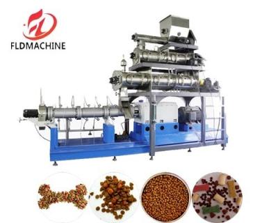 China 22X2X4m Stainless Steel Automated Dry Pet Food Extrusion Machine Plant Equipment for sale