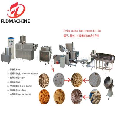 China Frying Potato Pellet Chips 2D 3D Snack Processing Machinery for sale