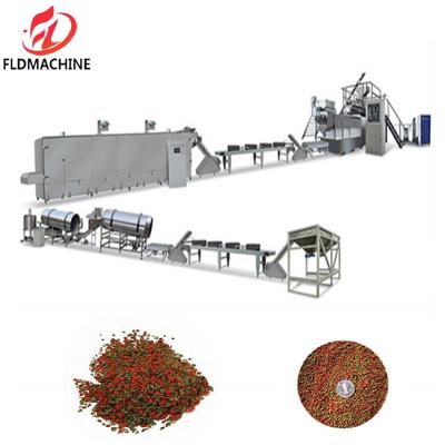 China Granular Aquatic Feed Floating Fish Food Pellet Extruder Plant with Screen Mesh for sale