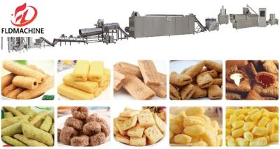 China Corn Puffed Chips Extruder Machine Line for Cereal Rice Snacks Processing Machine for sale