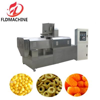 China Extruded Puffed Onion Ring Corn Chips Sticks Snack Food Machinery Manufacturing Plant for sale