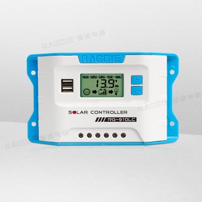 China Auto Charger Controller RAGGIE 910LC (10A) Solar Charge Controller 10A PWM LCD Display 12/24V for sale