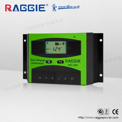 China Solar Charger Controller RAGGIE PWM 30A Charge Controller With 12/24 Time Setting for sale