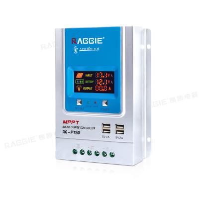 China Solar Charger Controller RAGGIE 50A MPPT 1KW System Charger Controller With Communication Port for sale