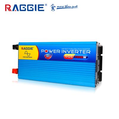 China RAGGIE China Factory 12V 220V Pure Sine Wave Inverter 1000W 31*15*7CM for sale