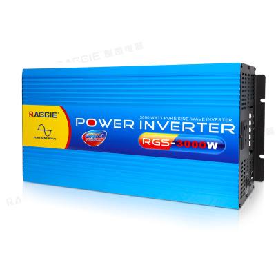 China RAGGIE 3000W 3KW Pure Sine Wave Solar Power Inverter 12V 220V High E fficiency 0.05CBM/Ctn for sale