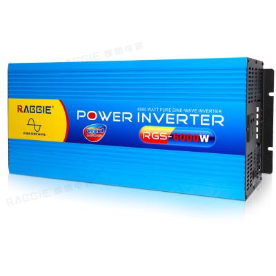 China RAGGIE 6KW 6000W Pure Sine Wave Air Conditioner Inverter 12V at 220V with Warranty and Protection 0.062CBM/Ctn for sale