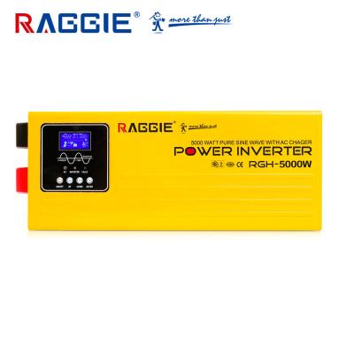 China RAGGIE High Efficiency Pure Home Sinve Wave Power Inverter 48V 220V 5000w Inverter for sale