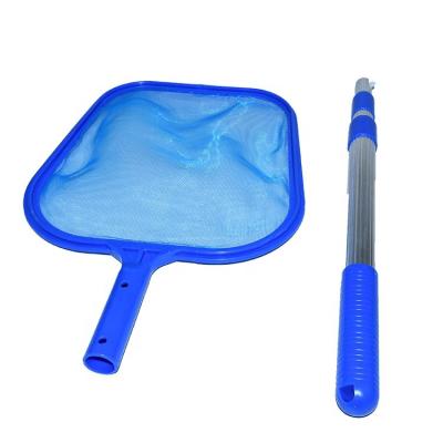 China New Convenient Mesh Skimmer With Telescopic Pole Pool Net Leaf Rake Hot Pools And Lightweight Easy To Use Spas Cleaning Tool for sale