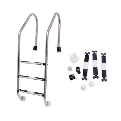 China Convenient and easy install pool ladder stainless steel in ground pool ladders with easy mount legs 2 step pool ladder for sale