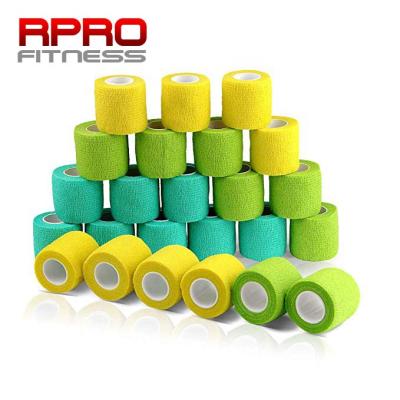 China Elasticity / Breathable / Protective Athletic Sports Wrap Tape And Bandage Wrap Stretch Self Adherent Tape For Wrist, Ankle for sale