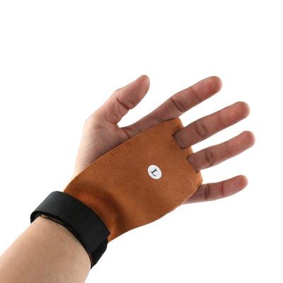 China REDPRO Weightlifting Grips 2 Finger Weightlifting Leather Hand Grips for Gymnastics and Cross Training for sale