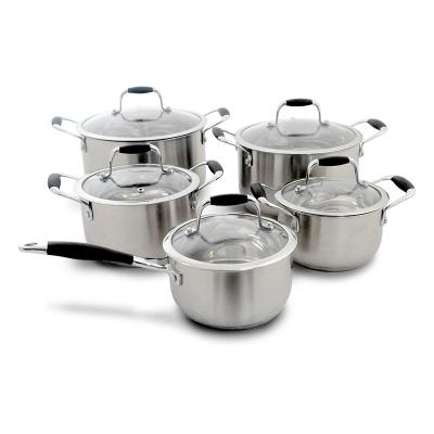 China Sustainable Wholesale High Quality Home Kitchen Cooking Stainless Steel Cookware Sets for sale