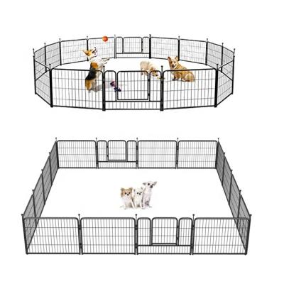 China Large 8/16 Large Panel Breathable Metal Dog Pens Outdoor Isolation Playpen Fencing Puppy Pet Cages Fence for sale