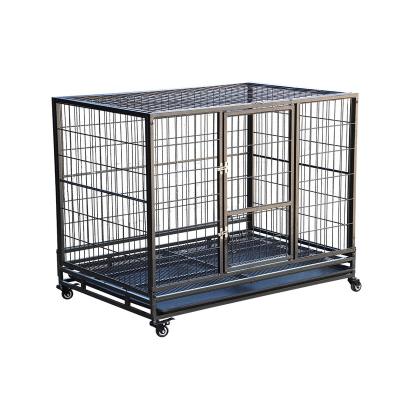 China Breathable Collapsible Stainless Outdoor Dog Kennels Cages Heavy Duty Dog Cage Metal Kennel Crates for sale