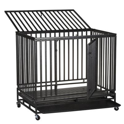 China Breathable Metal Folding Collapsible Dog House Travel Kennel Cage For Small Large Dog For Sale With Removable Tray for sale