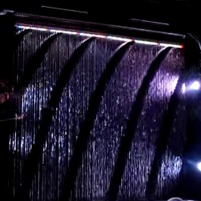 China Large Customized Graphic Digital Water Curtain Waterfall Music Fountain Decorative for sale