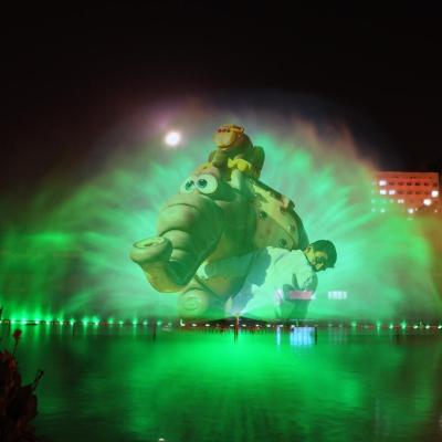 China Customized Water Screen Laser Light Show Water Screen Film Fountain For Projector for sale