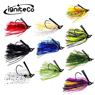 China 7g 10g 14g Silicone Skirt Spinnerbait Fishing Spinner Lure FL012 for sale