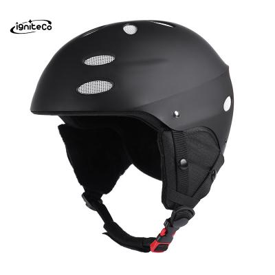 China Hot Women Ski Helmet Safety Helmet Men Drop Down Running Helmet Polyester Polyester for sale