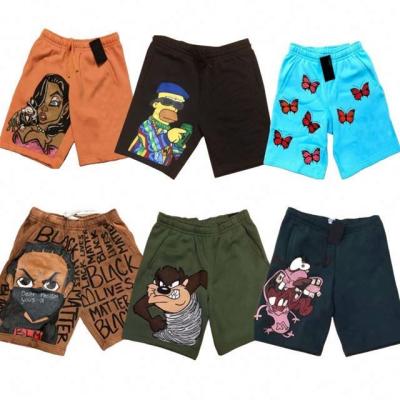 China 2021 summer hot QUICK DRY men's shorts cartoon logo sale cotton shorts, printed shorts wholesale for sale