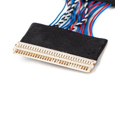 China Clean DVI lvds electronic cable assembly 40 pin electronic wire harness connectors for screen panel for sale