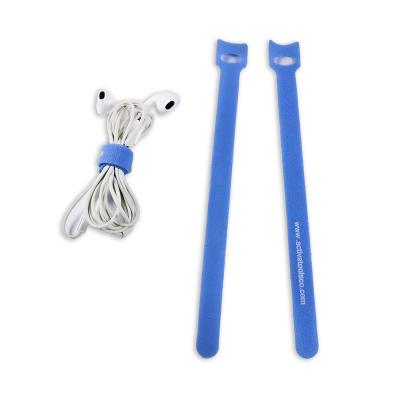 China Good Quality Eco-friendly Back To Back Printing Logo Wrap Cable Tie Strap for sale