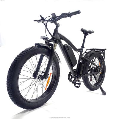 China Aluminum alloy 26inch fat tire electric bike 1000w/48v motor bafang lithium 21 ah/48v cells Japan 55km/h fat tire fast electric bicycle for sale