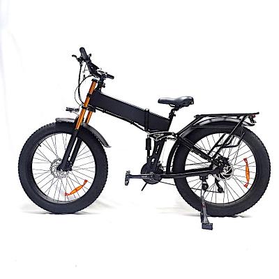 China Fat Tire Aluminum Alloy 26Inch Electric Bike 17.5Ah Battery 48V 1000W Full Suspension Electric Bike for sale