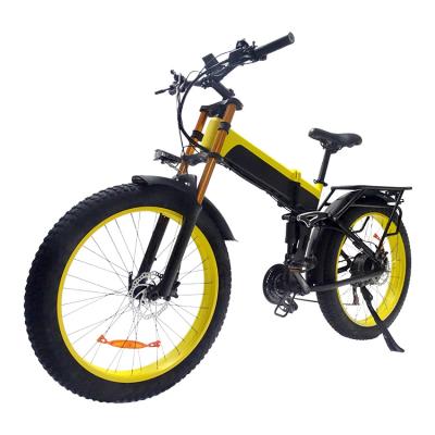 China Aluminum Alloy 26*4 Tire 17.5Ah Fat Battery Electric Bike 48V 1000W 21Speed ​​Fast Electric Bicycle for sale