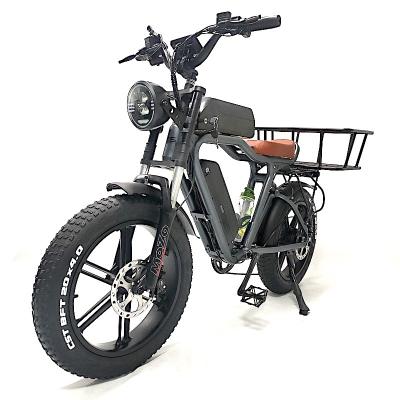 China JINYU aluminum alloy most fat bike 750w/1000W dual battery 32ah 55kmh fat cargo ebike attractive electric fast full bicycle suspension for sale