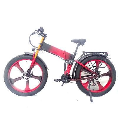 China New Design Folding Aluminum Alloy E Bikes Fat Tire 1000Watts 17.5Ah Electric Mountain Bike E Bike Ebike for sale