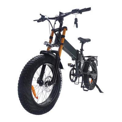 China Fat Tire 48V 17.5Ah Aluminum Alloy 20Inch Battery 1000W E Bike Folding Bicycle Electric Mountain Bike for sale