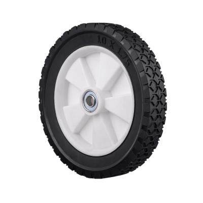 China Flat free solid rubber wheel 10 inch handtruck wheel for generator, pressure seal wheel for sale