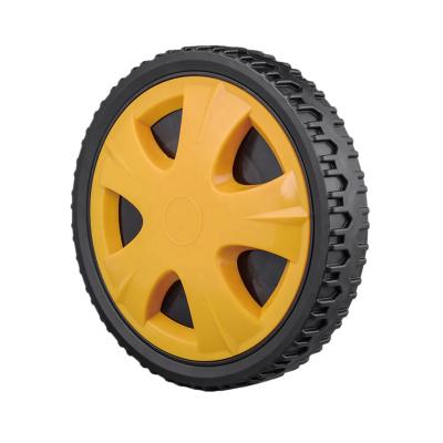 China Flat Free Plastic Wheel 10 Inch Wheels For Lawn Motor Plastic Boxes Wheels for sale