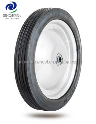 China Semi-Pneumatic Trolley 300mm Rubber Wheels With Bearing For Wheelbarrow , Garden Cart for sale