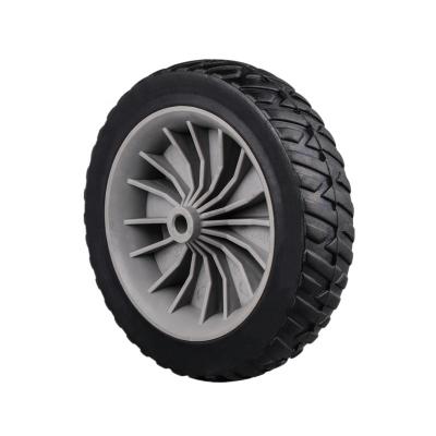 China machinery 7 inch semi-pneumatic rubber wheel for garden cart, lawn mower, cart for sale