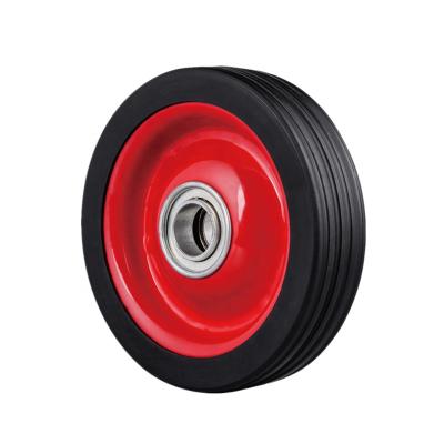 China Small size Semi-pneumatic semi-pneumatic rubber wheel 125 mm mini refrigerator wheels, laundery trolley wheel for sale