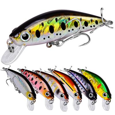 China Wholesale Weihai 4.5cm ABS Plastic Wobbler 3g With Treble Hooks Hard Baits Minnow Lures Saltwater Baits for sale