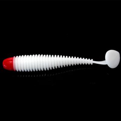 China PVC Plastic Wholesales Colorful Glow Fishing Double Curl Twin Tail Grub Fishing 5cm 6cm 7.5cm Pvc Plastic Soft Artificial Soft Lure Tail for sale