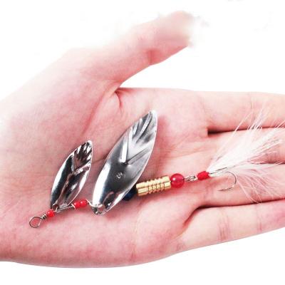 China Metal Different Size Spinner Bait 7g 9g Metal Fishing Lures Freshwater Hard Bait Forelle Locken for sale