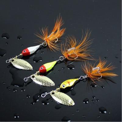 China 2022 New Metal Weihai Spinner Fishing Lures Metal Spangled Trout Spoons With Hooks For Carp for sale