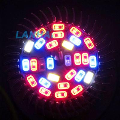 China Seed Starting Full Spectrum 28W E27 Base Led Cup SMD 5730 28 LEDs IR Inoor Red Blue UV Home Growing Small Bulb Plant Lamp LED Grow Light for sale