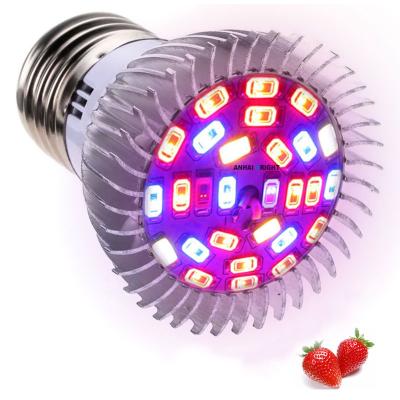 China Seed Starting 28W Full Spectrum E27 Led Bulb Growing Light Lamp Cup For Flower Plant Fruits Grow Led Lights for sale