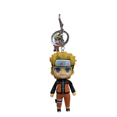 China 3d Cartoon Key Chain Figures PVC Keychains Accessories Charms Anime Sasuke Itachi Action Number Kids Toys Key Chain Pendant Christmas Gift for sale