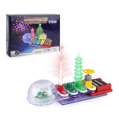 China Plastic Children's DIY Electronic Circuit Building Blocks Assembling Science And Education Physics Circuit Splicing Experimental Toys for sale