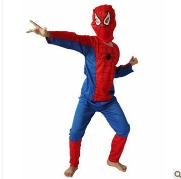 China Halloween Cosplay Costume For Kids Children Kids Cosplay Costume Spiderman Superhero Kids Clothing Sets Long Sleeve Top+Pant Costume Halloween Party Toddler Baby K1 +Mask for sale