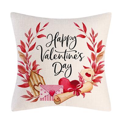 China Wholesale Soft Valentine's Day Theme Pillow Cases Cute Pillow Cases Cushion Home Sofa Car Decoration Cover Tile Cover for sale