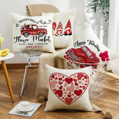 China 2022 Home Hotel Valentine Day Pillow Cases Love Decorations Tile Decor Pillow Case Cushion Cover To Wedding Soft Bed Decor for sale