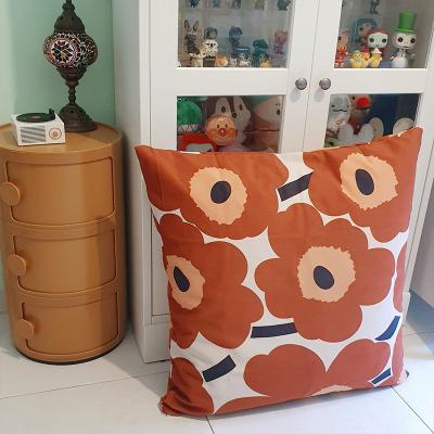 China Viable Hot Selling Fancy Cotton Canvas Fabric Fashion Sun Flower Cushion Cover For Home for sale